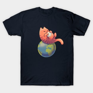 Cats in Space Moon // Universe, Kittens, Feline T-Shirt